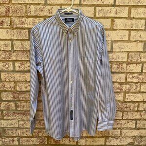 Bass Men's button down striped shirt